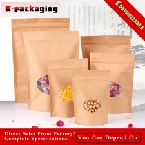 5 pcs Wholesale Food Grade Stand up Ziplock Kraft Pouch Custom Paper Bag Manufacturers